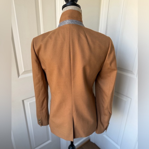 J. Crew Womens Regent Wool Blazer Jacket Camel Tan Size 8 EUC - Picture 4 of 6